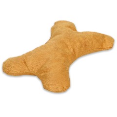 Orta Irk Sarı Köpek Yatağı 80x55 cm (Tüylü Nubuk Kumaş)